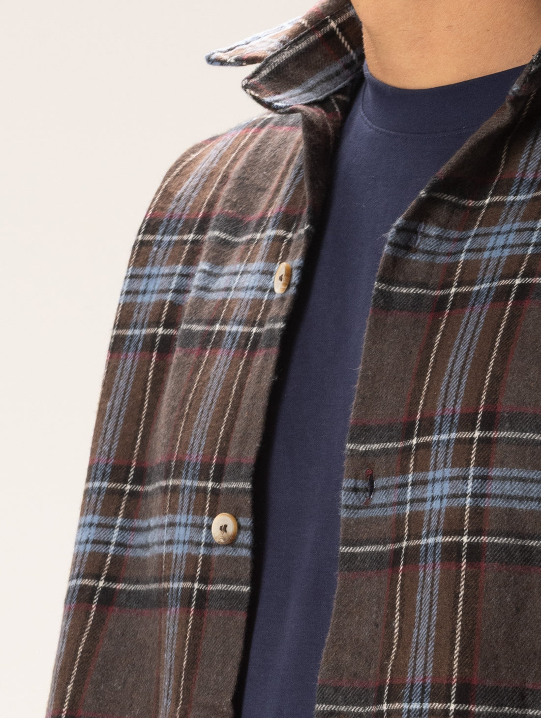 DUKE CHECKED SHIRT IN BROWN