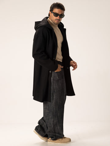 BRUCE MANTEAU CROISÉ NOIR