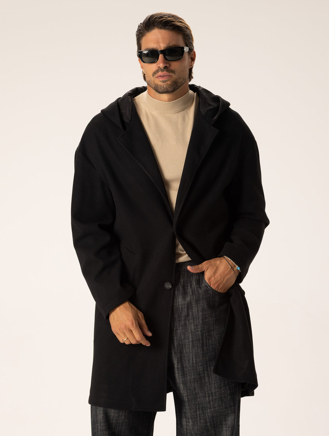 BRUCE MANTEAU CROISÉ NOIR