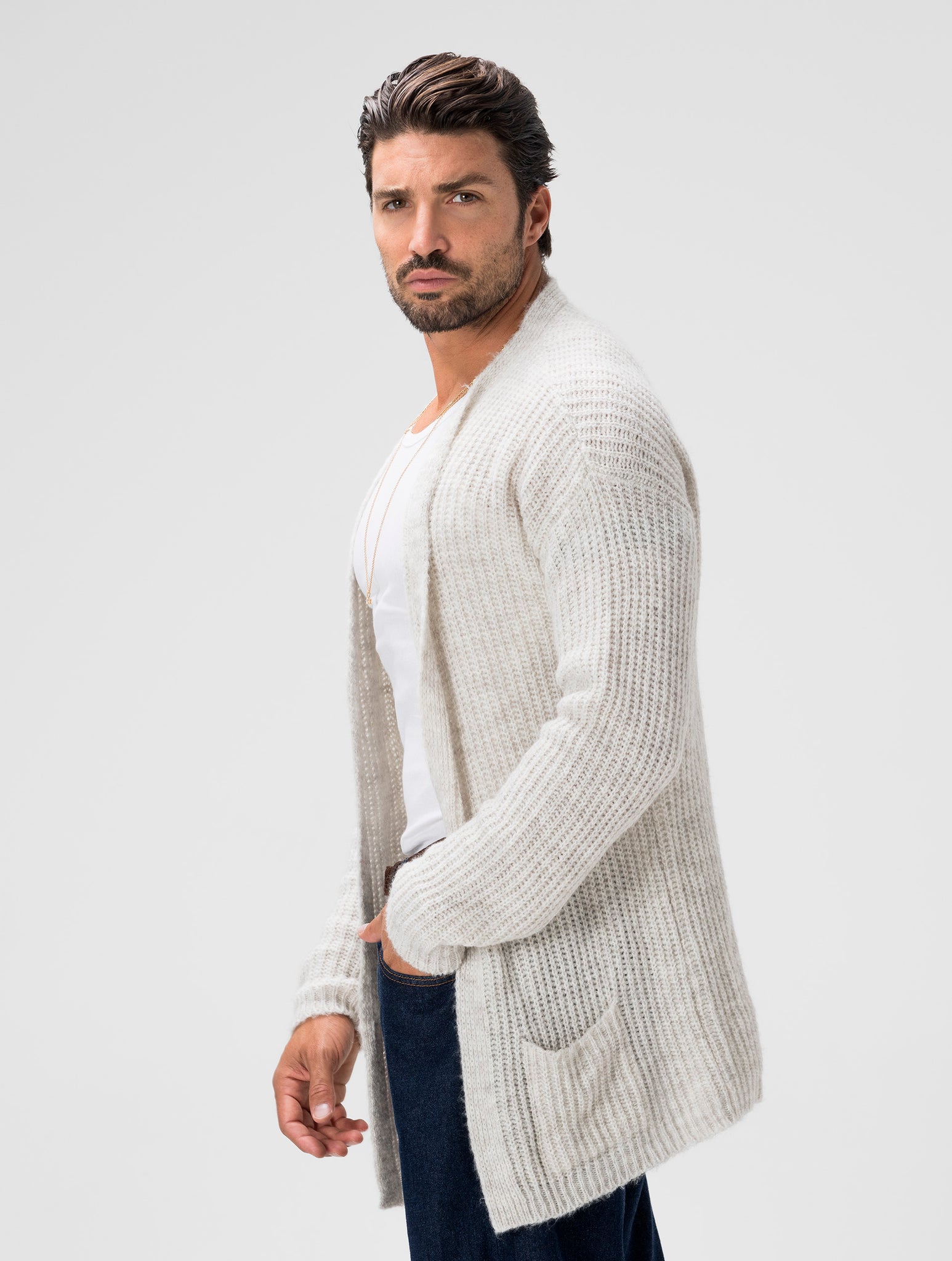 KEVIN CARDIGAN COULEUR GLACE