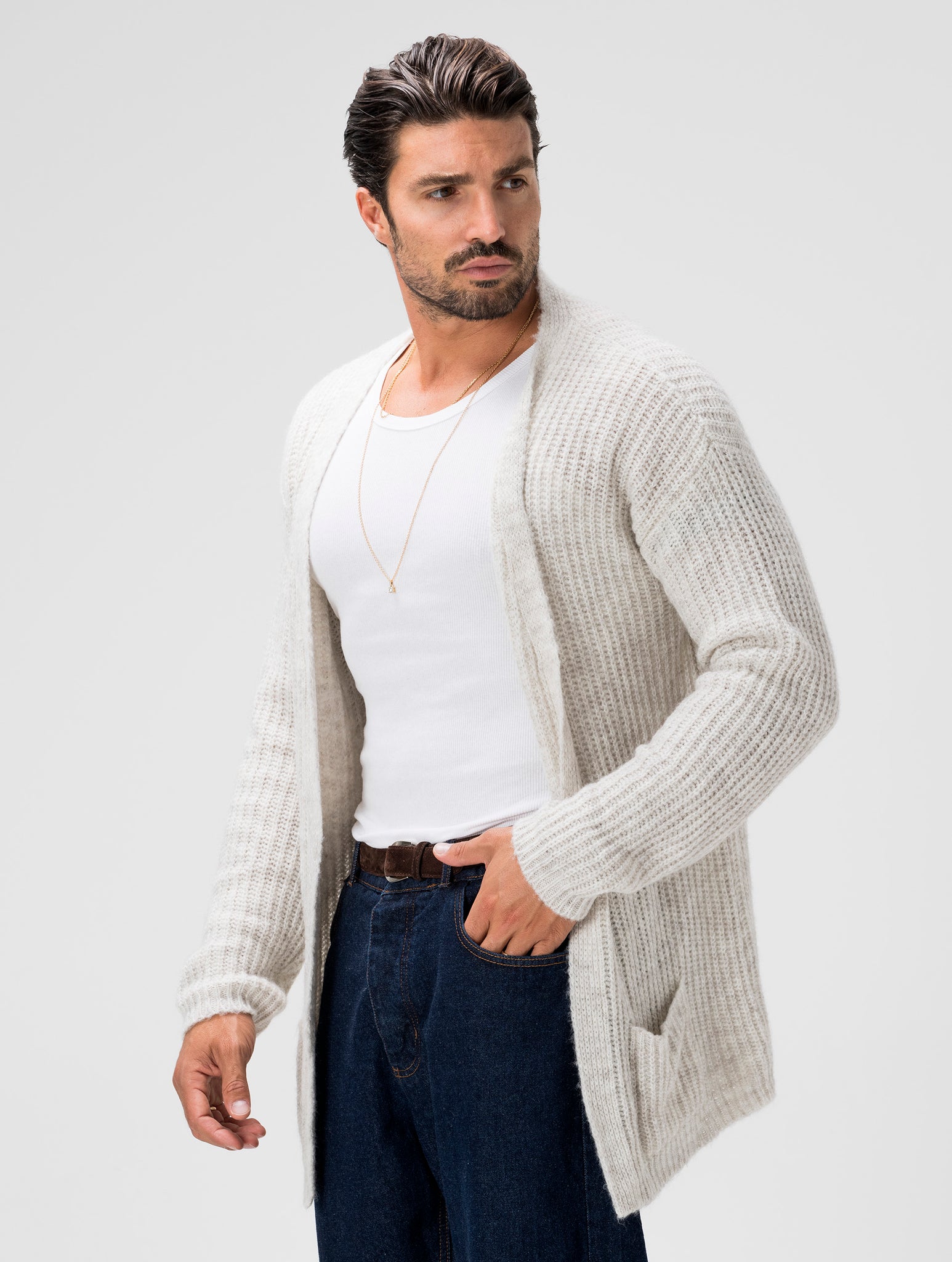 KEVIN CARDIGAN COULEUR GLACE