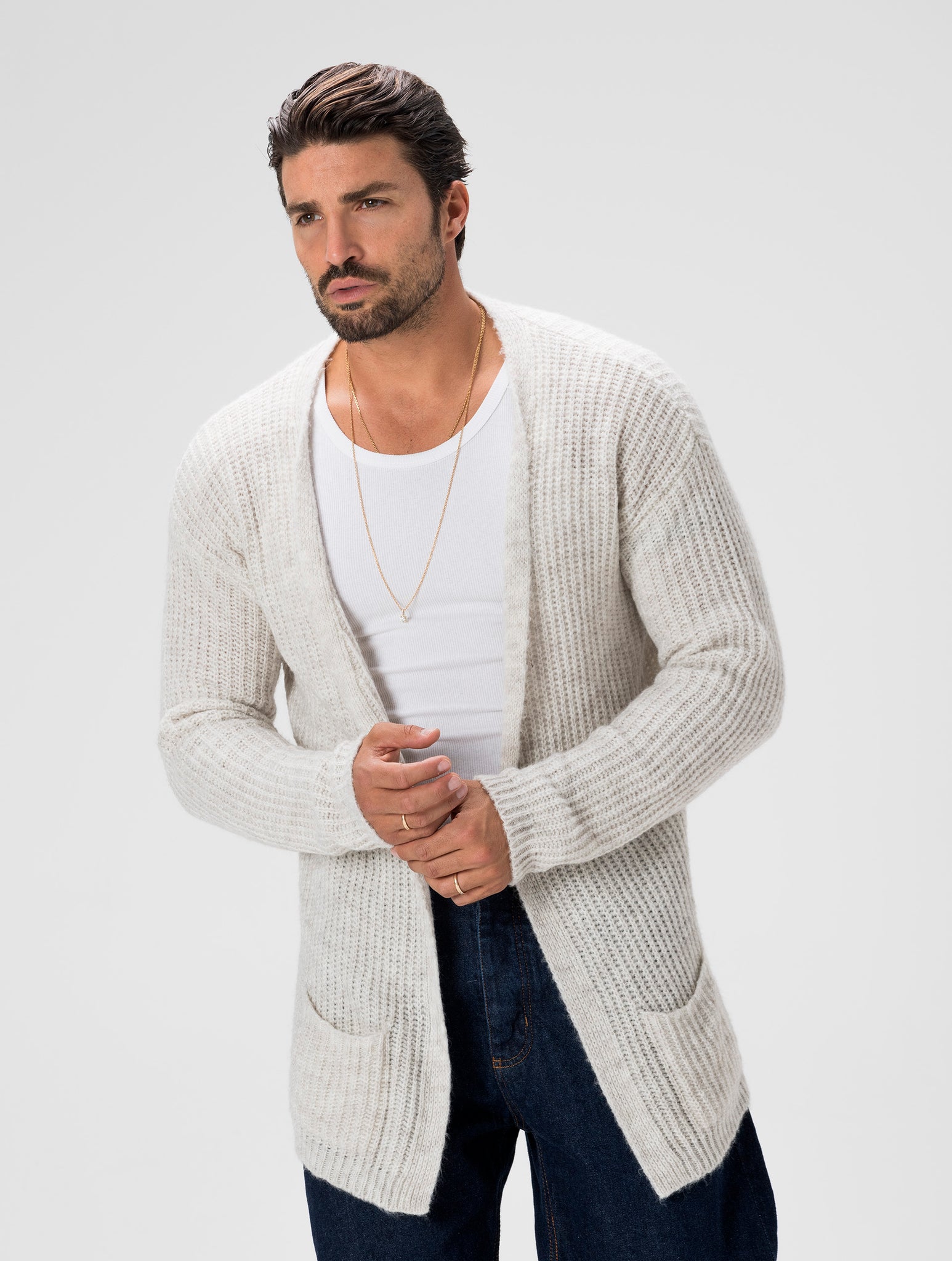 KEVIN CARDIGAN IN ICE