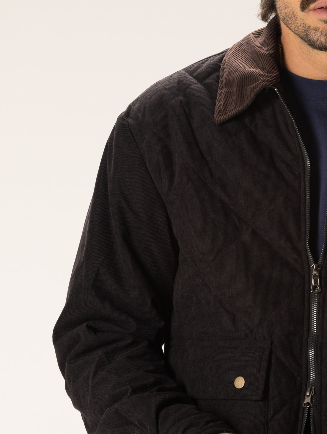 CLEM QUILTED JACKET IN BLACK