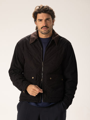 CLEM QUILTED JACKET IN BLACK