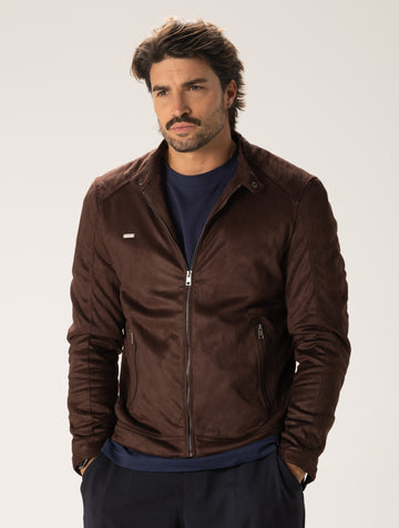 KYRIE BIKER JACKET IN BROWN