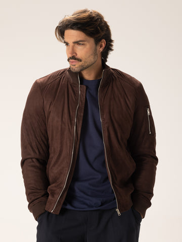 TIKUS BOMBER JACKET IN BROWN
