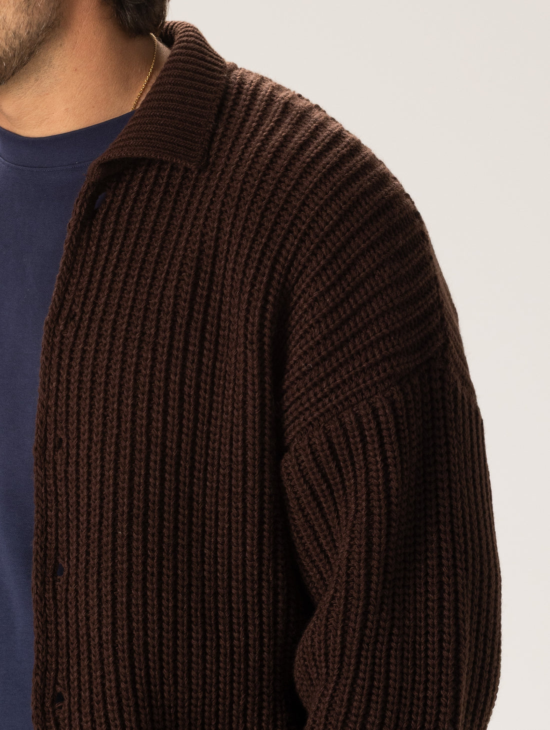 SOICHI CARDIGAN IN BROWN