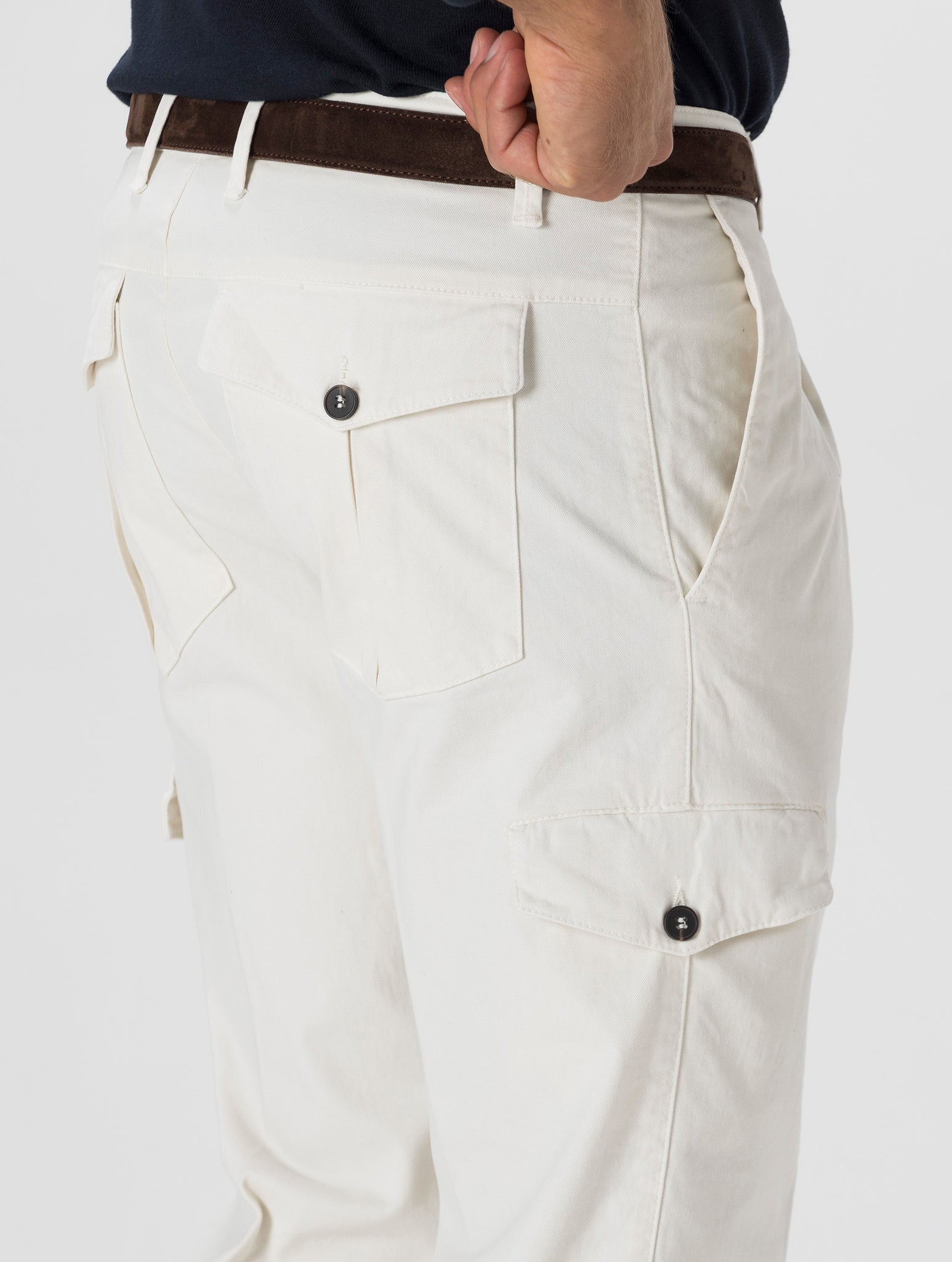 GARY CARGO PANTS IN CREAM