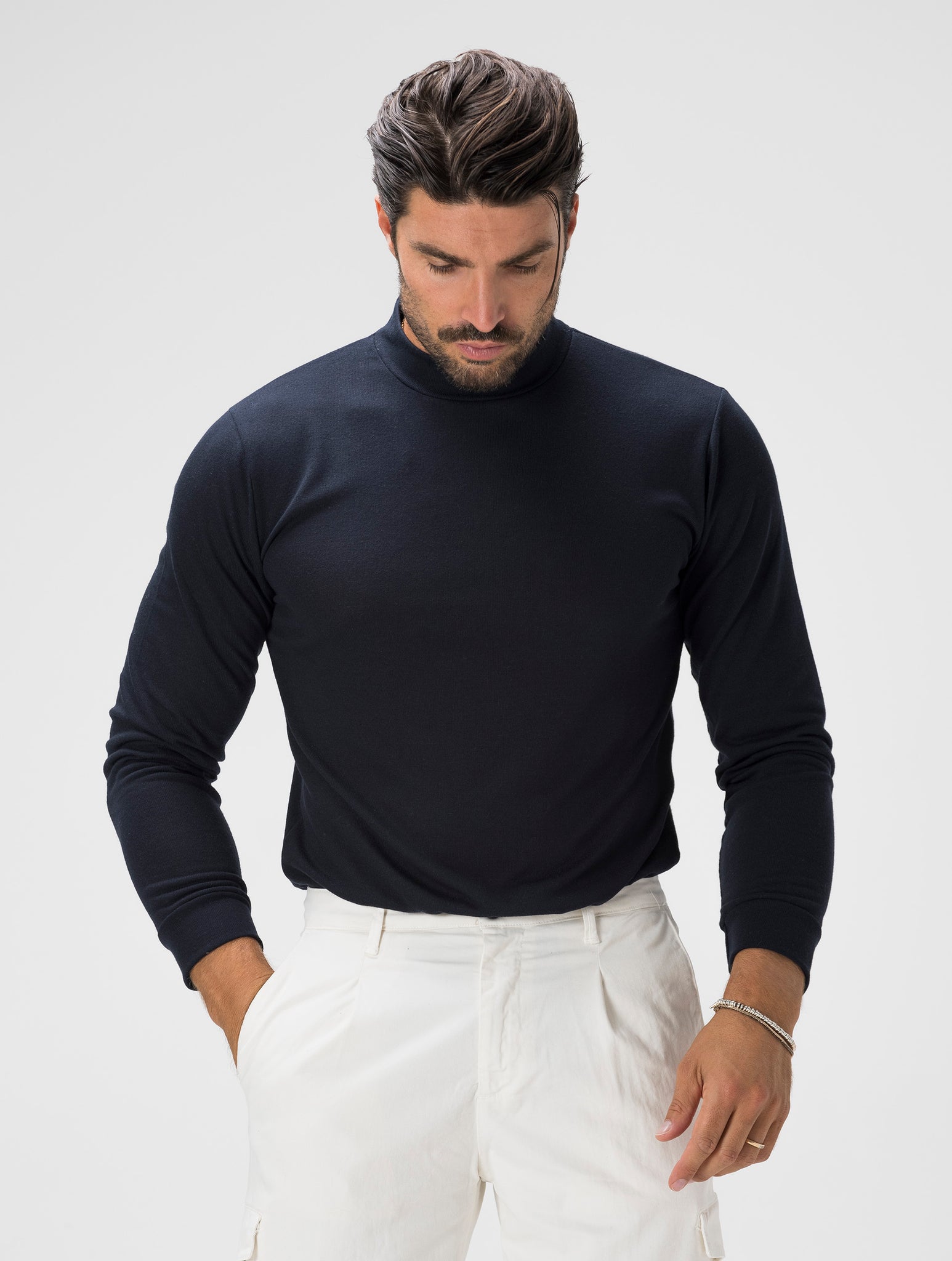 KAI ROLLNECK SWEATER IN BLUE