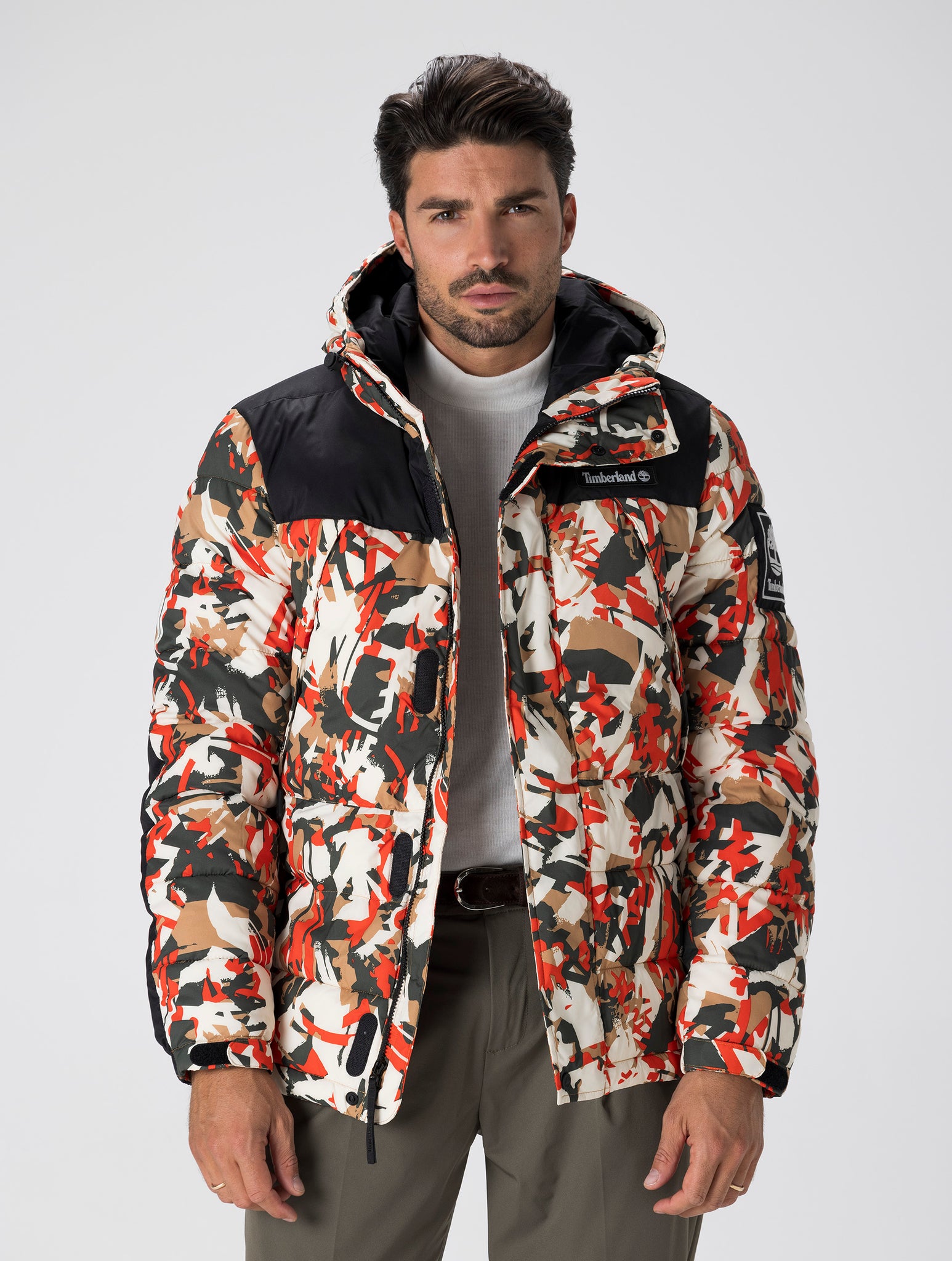 O-A PUFFERJACKE IN CAMOUFLAGE