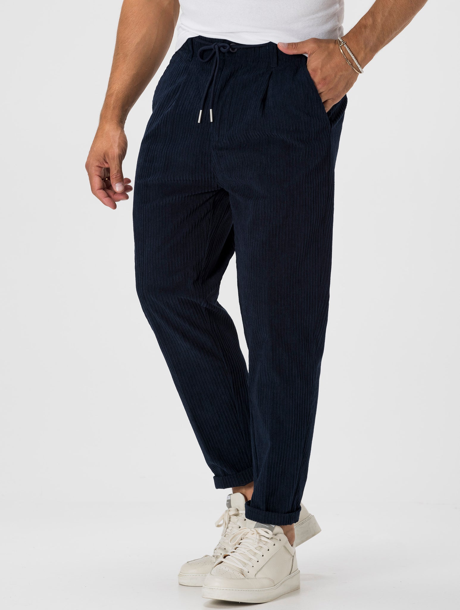 RHYS VELVET PANTS IN BLUE