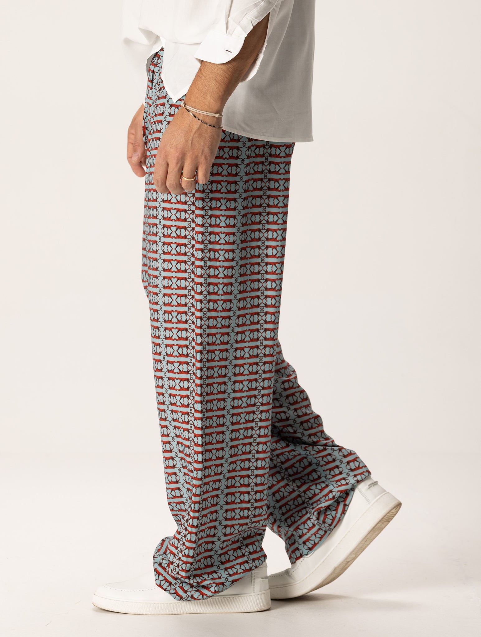 HIROJI PANTALON CASUAL TURQUESA