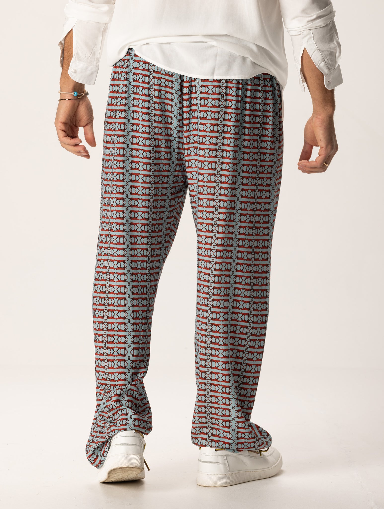 HIROJI CASUAL PANTS IN TURQUOISE