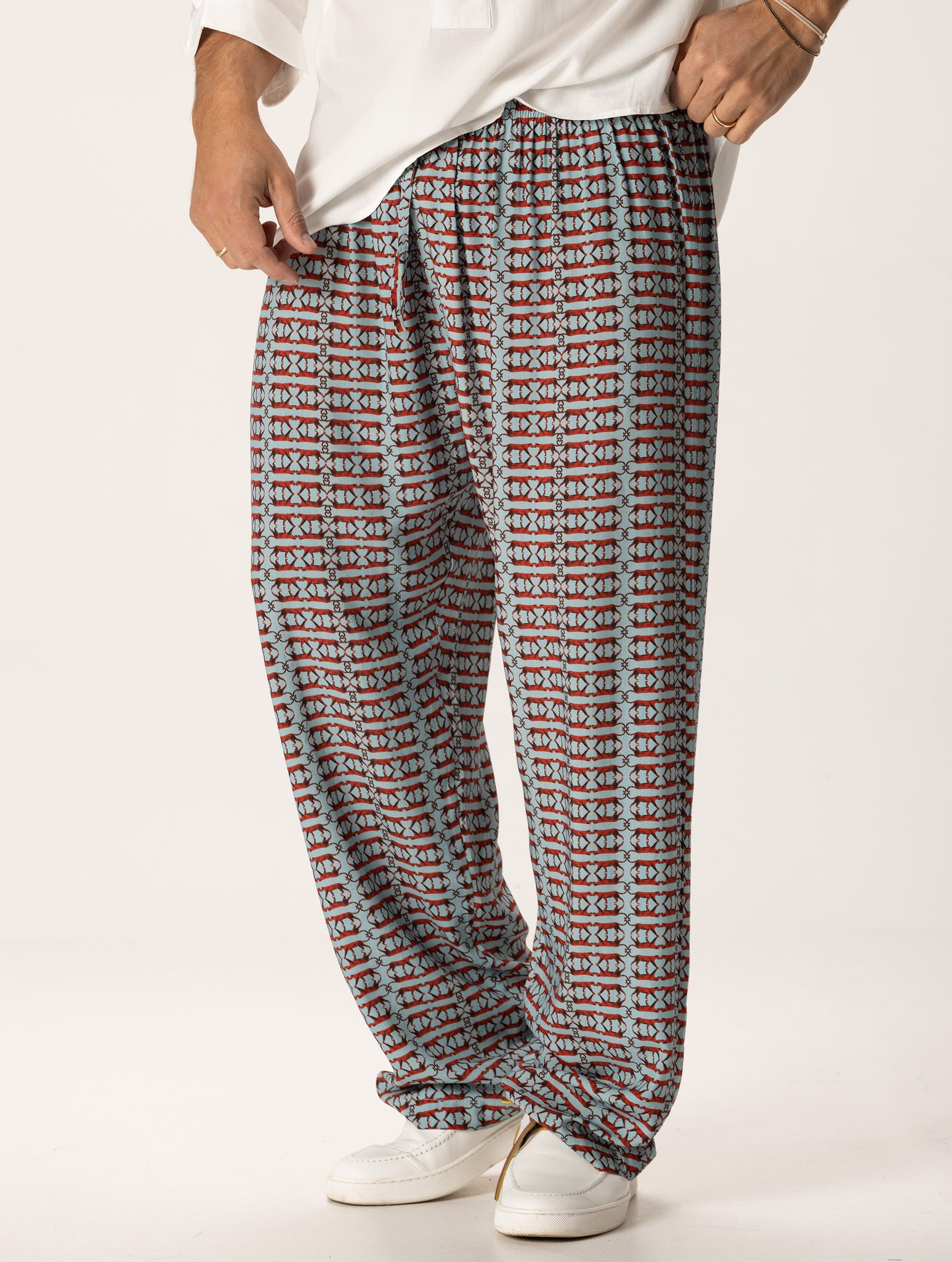 HIROJI PANTALON CASUAL TURQUESA