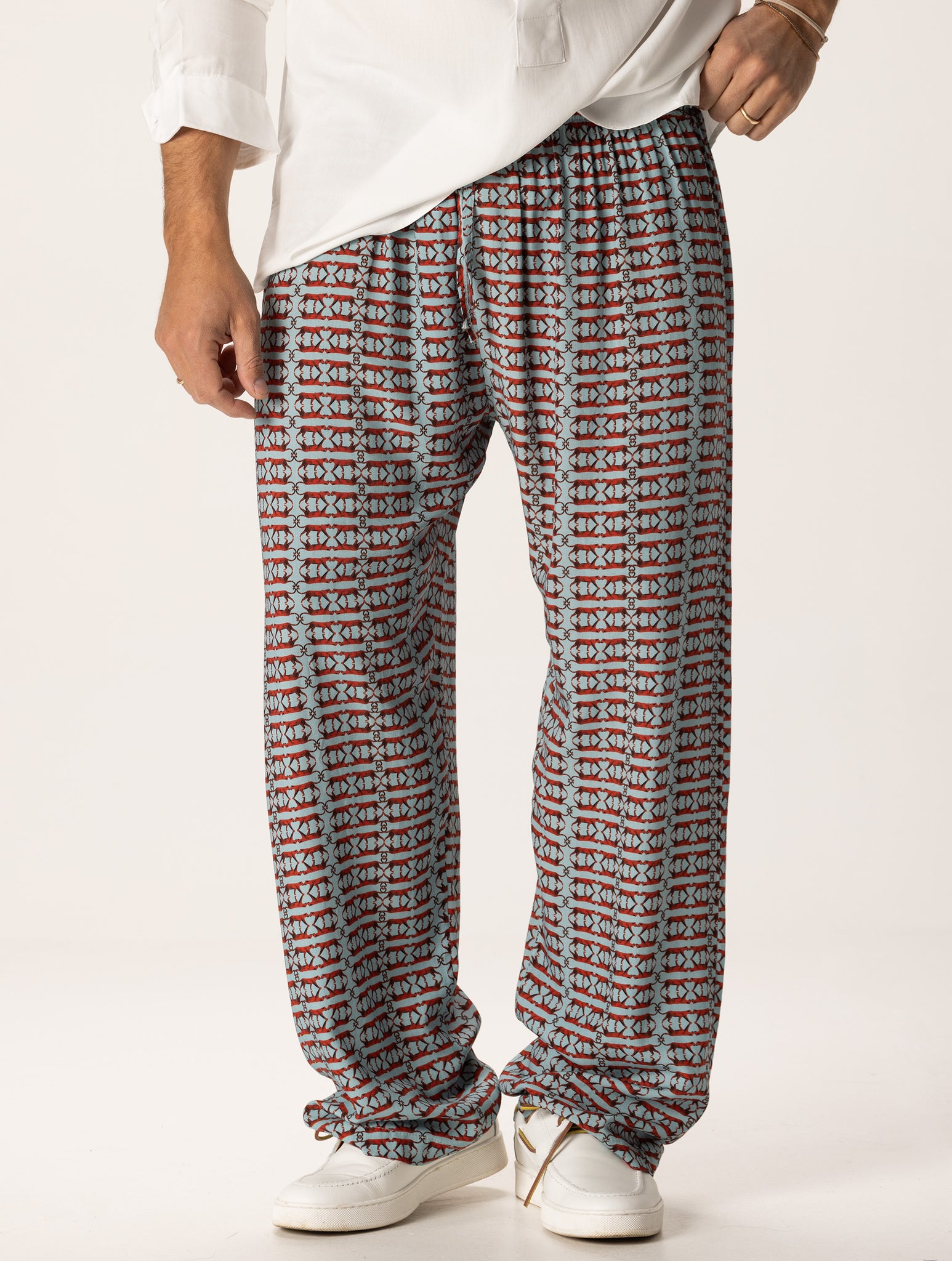 HIROJI PANTALON CASUAL TURQUESA