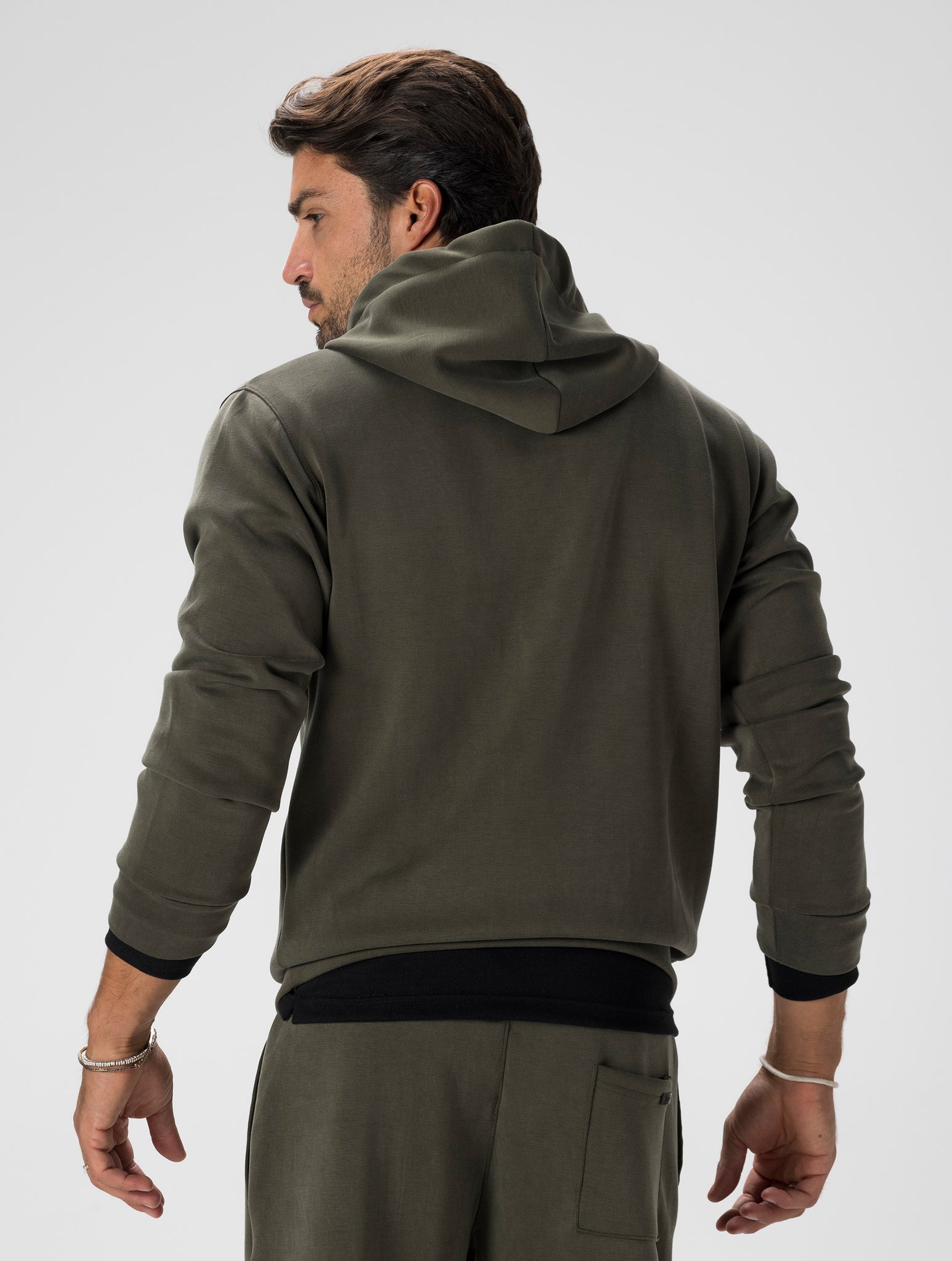 SHIRO SWEAT À CAPUCHE VERT MILITAIRE