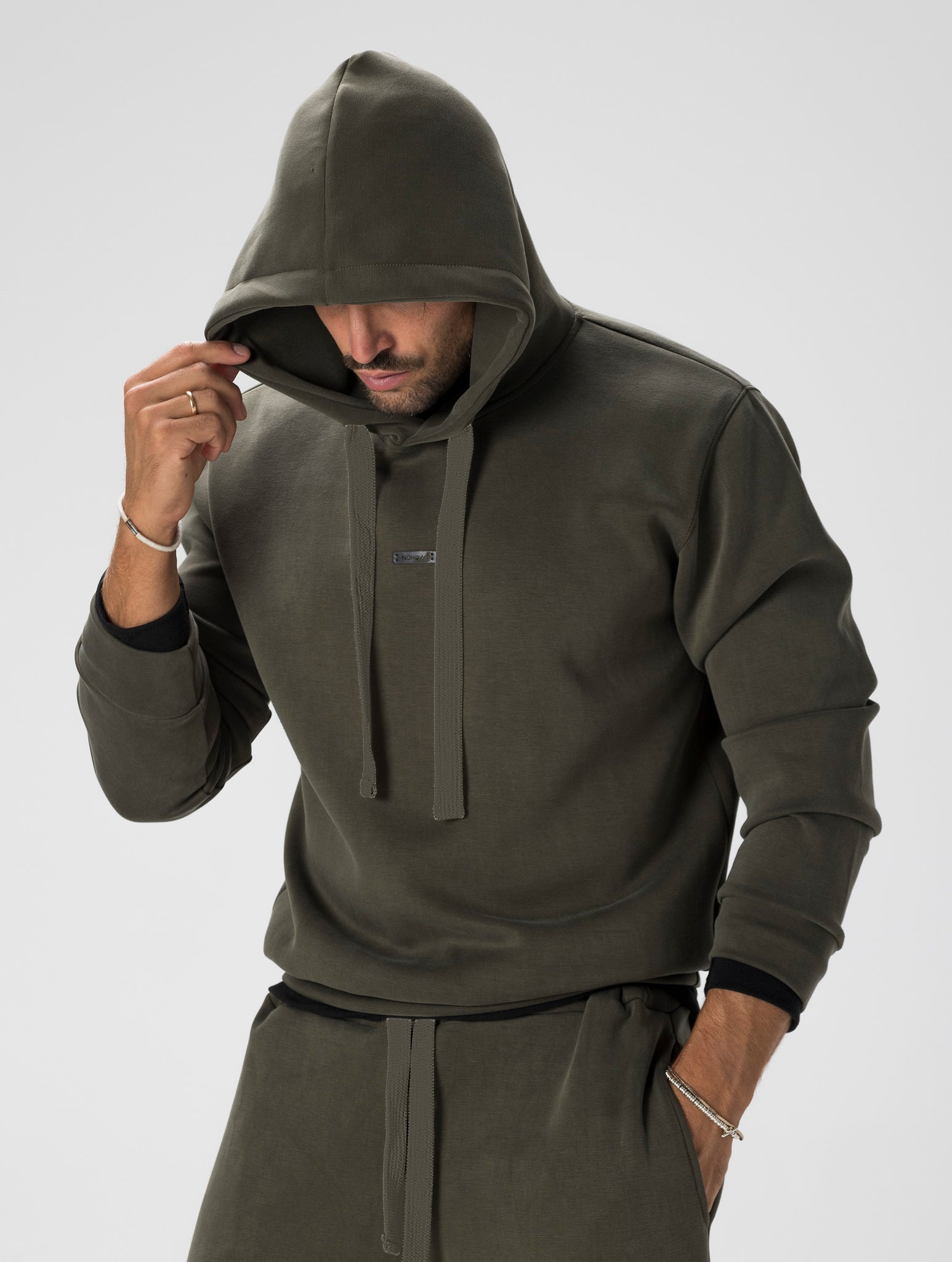 SHIRO SWEAT À CAPUCHE VERT MILITAIRE