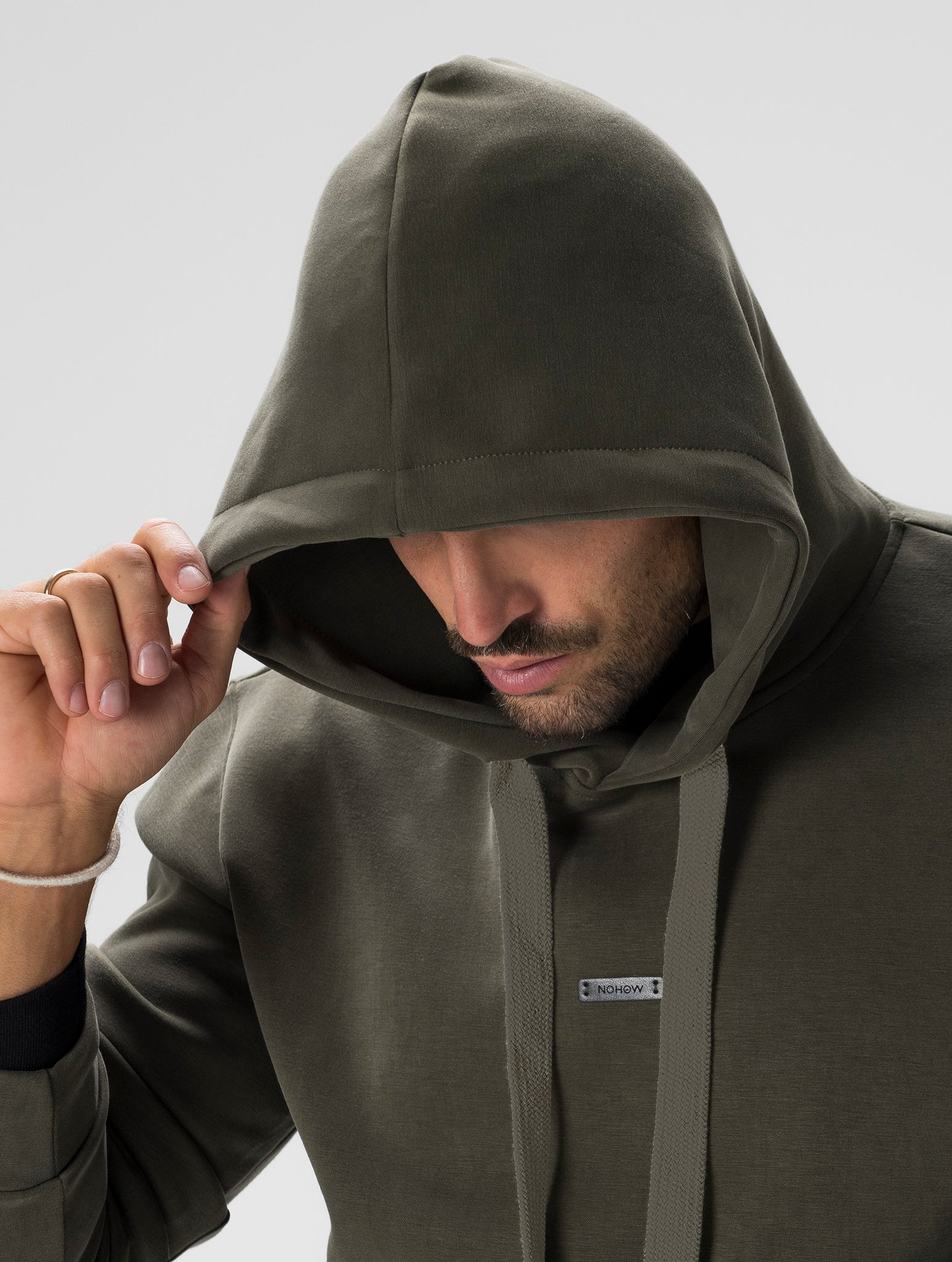 SHIRO SWEAT À CAPUCHE VERT MILITAIRE