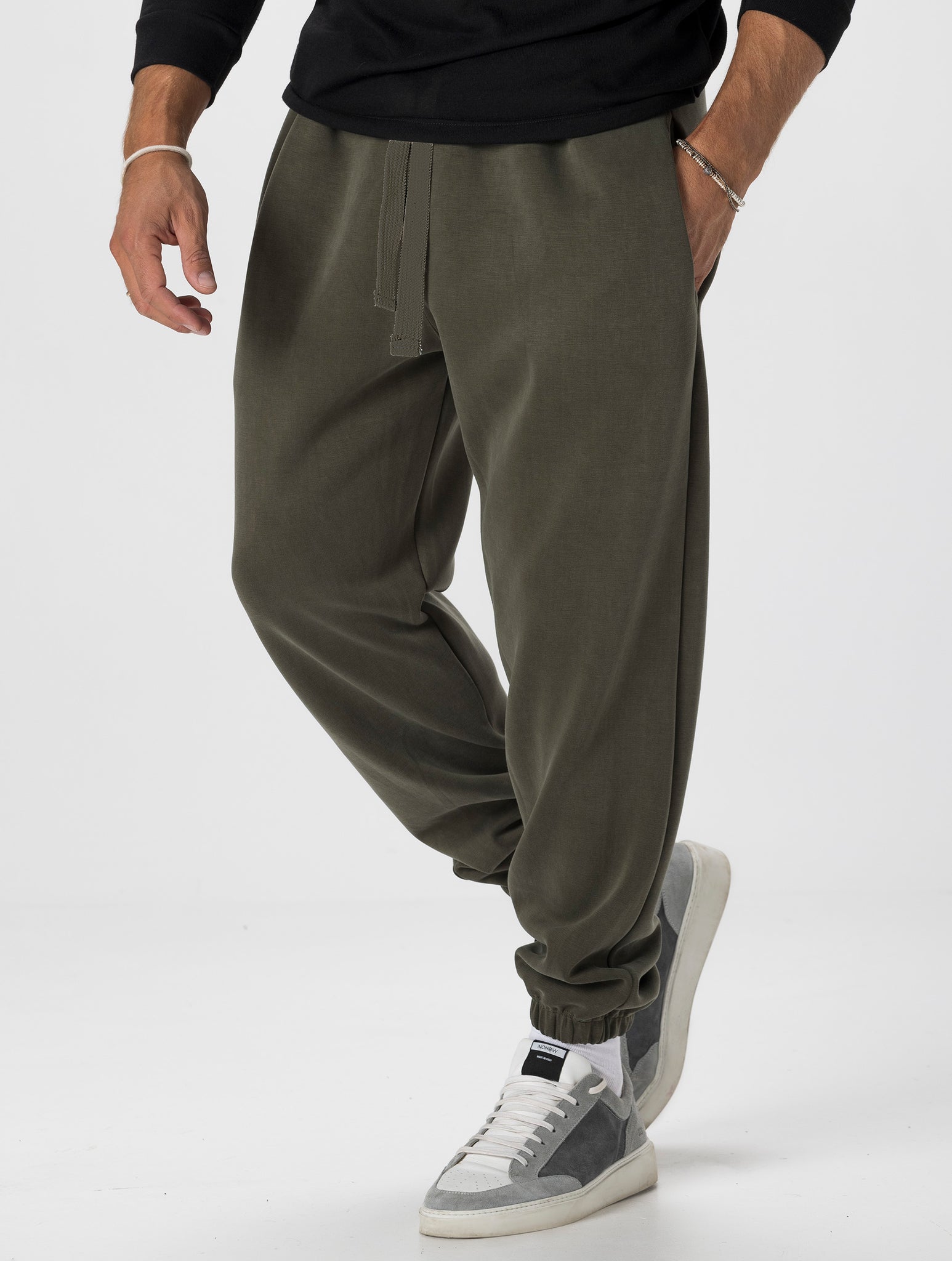 SHIRO PANTALONI TUTA VERDE MILITARE