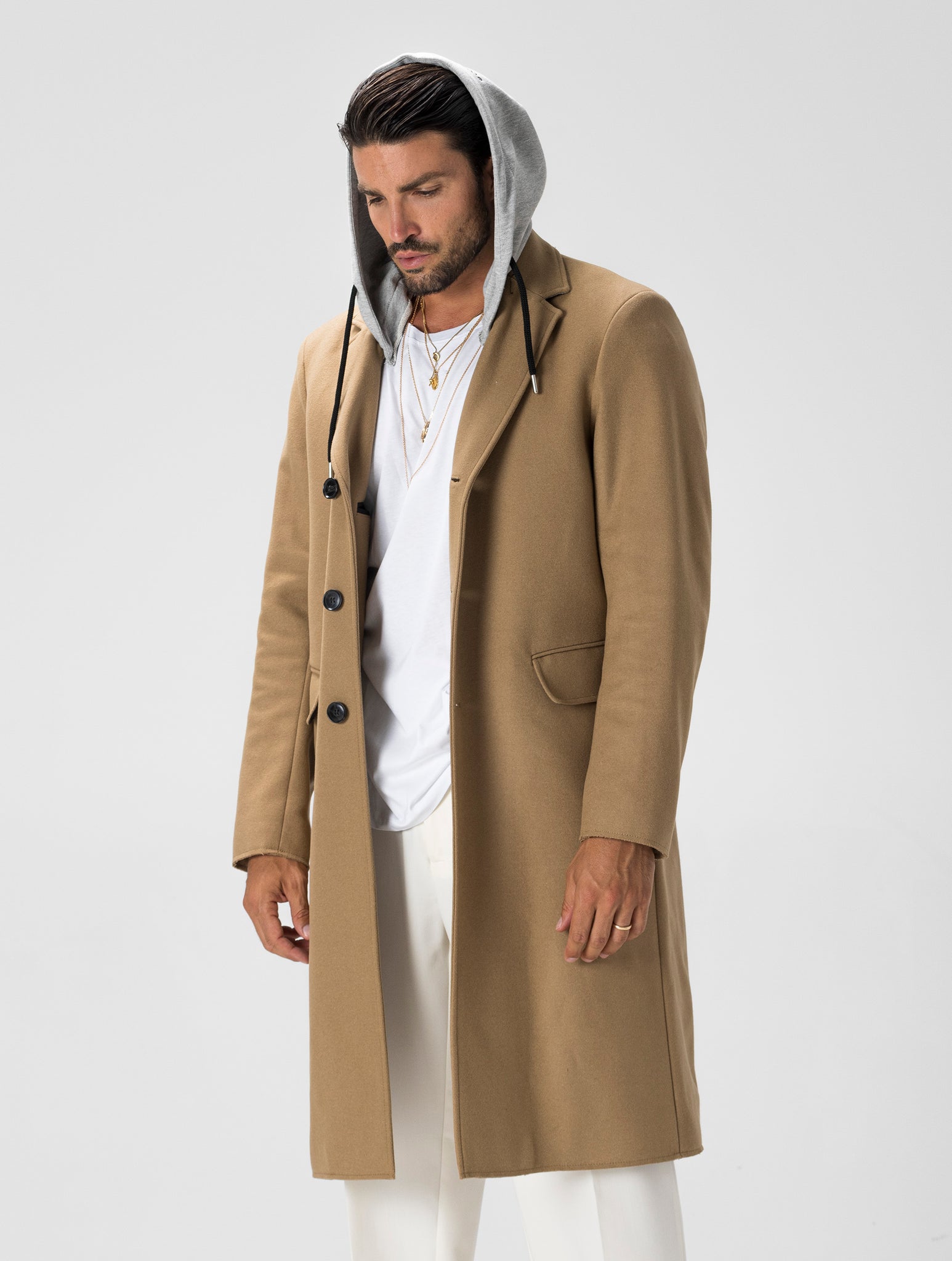 W-DEXTY MANTEAU EN CAMEL ET GRIS