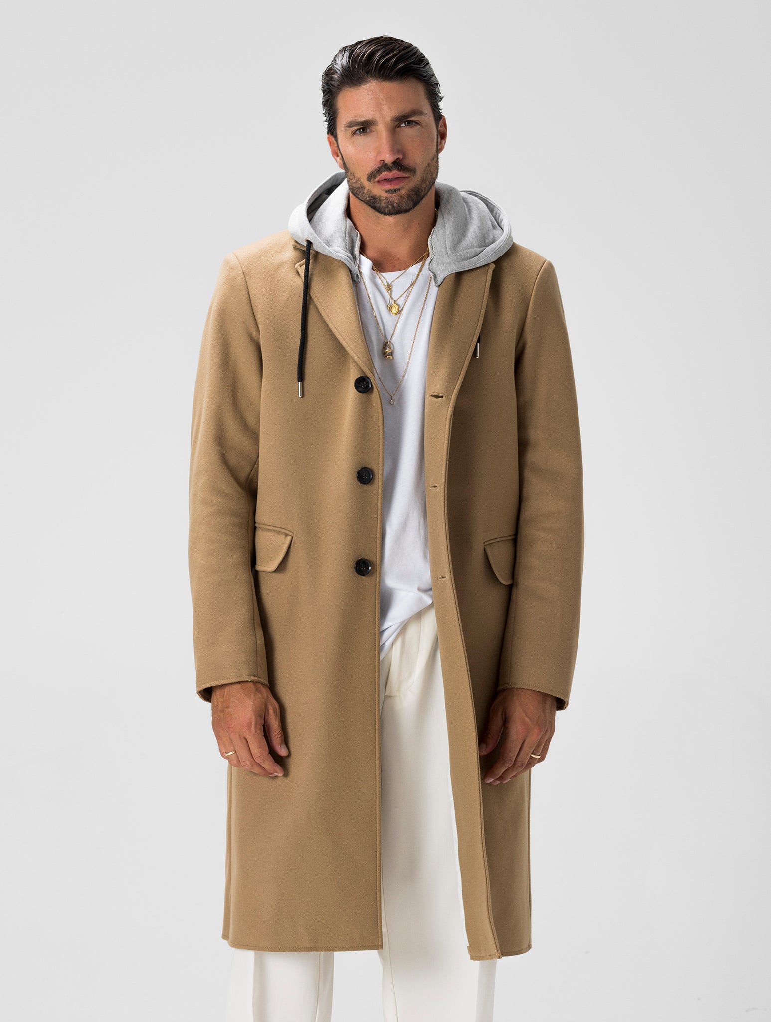 W-DEXTY MANTEAU EN CAMEL ET GRIS