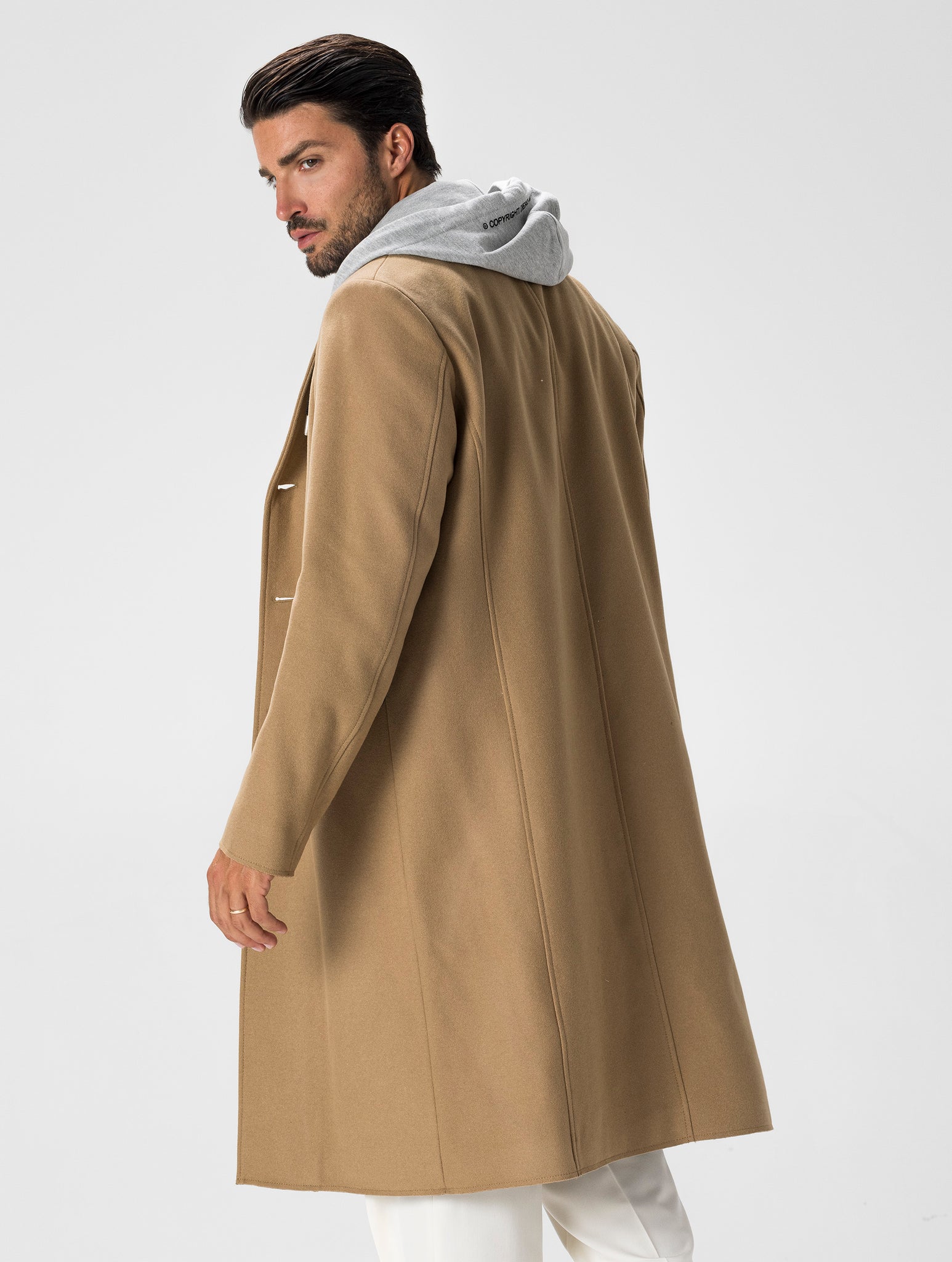 W-DEXTY MANTEAU EN CAMEL ET GRIS