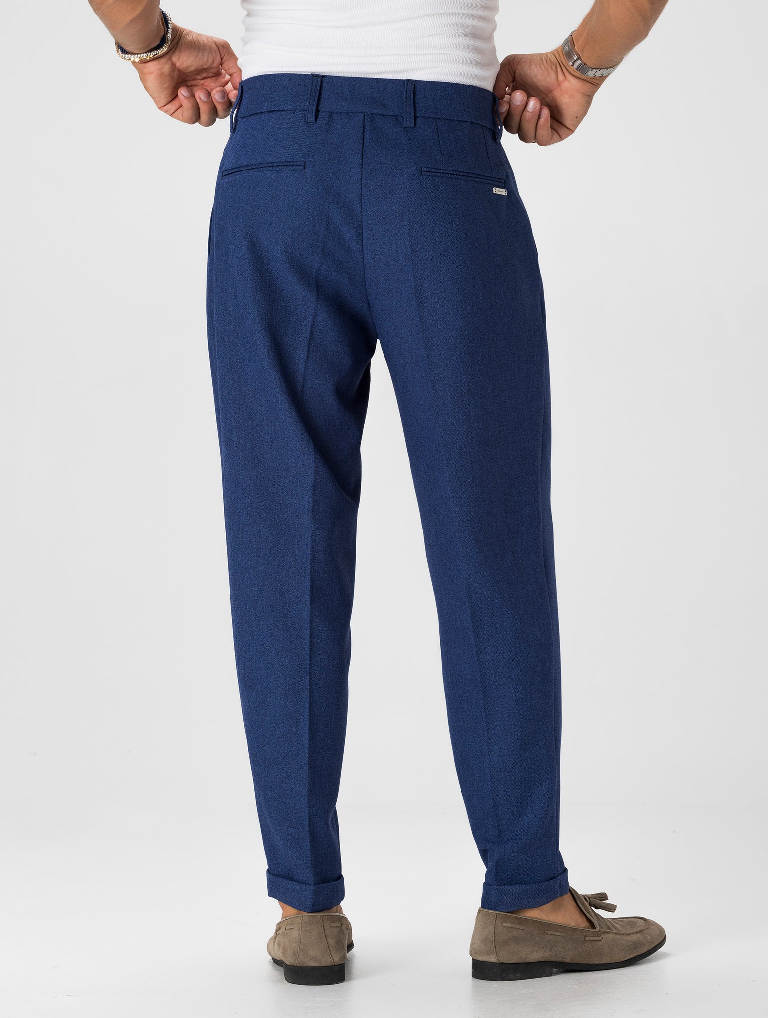 KENJI  PANTALON DE CÉRÉMONIE BLEU