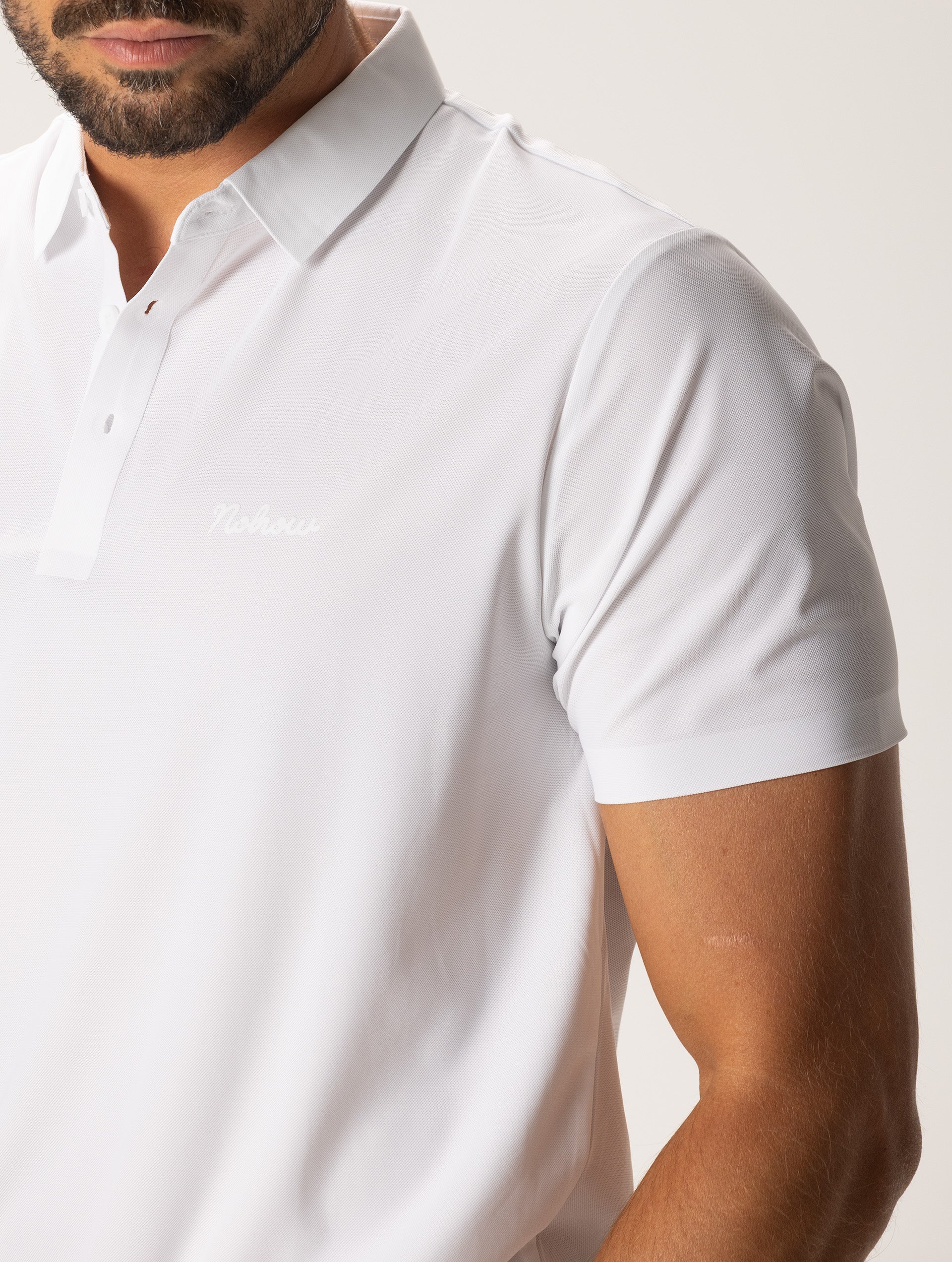 TECH POLO IN WHITE