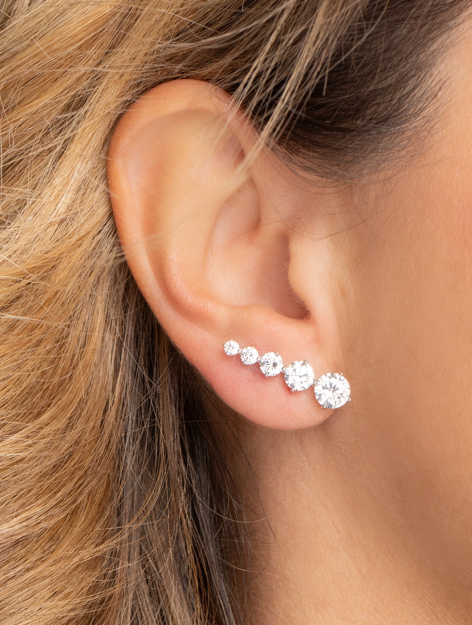 NANCY BOUCLES D'OREILLES EN ARGENT AVEC ZIRCONS