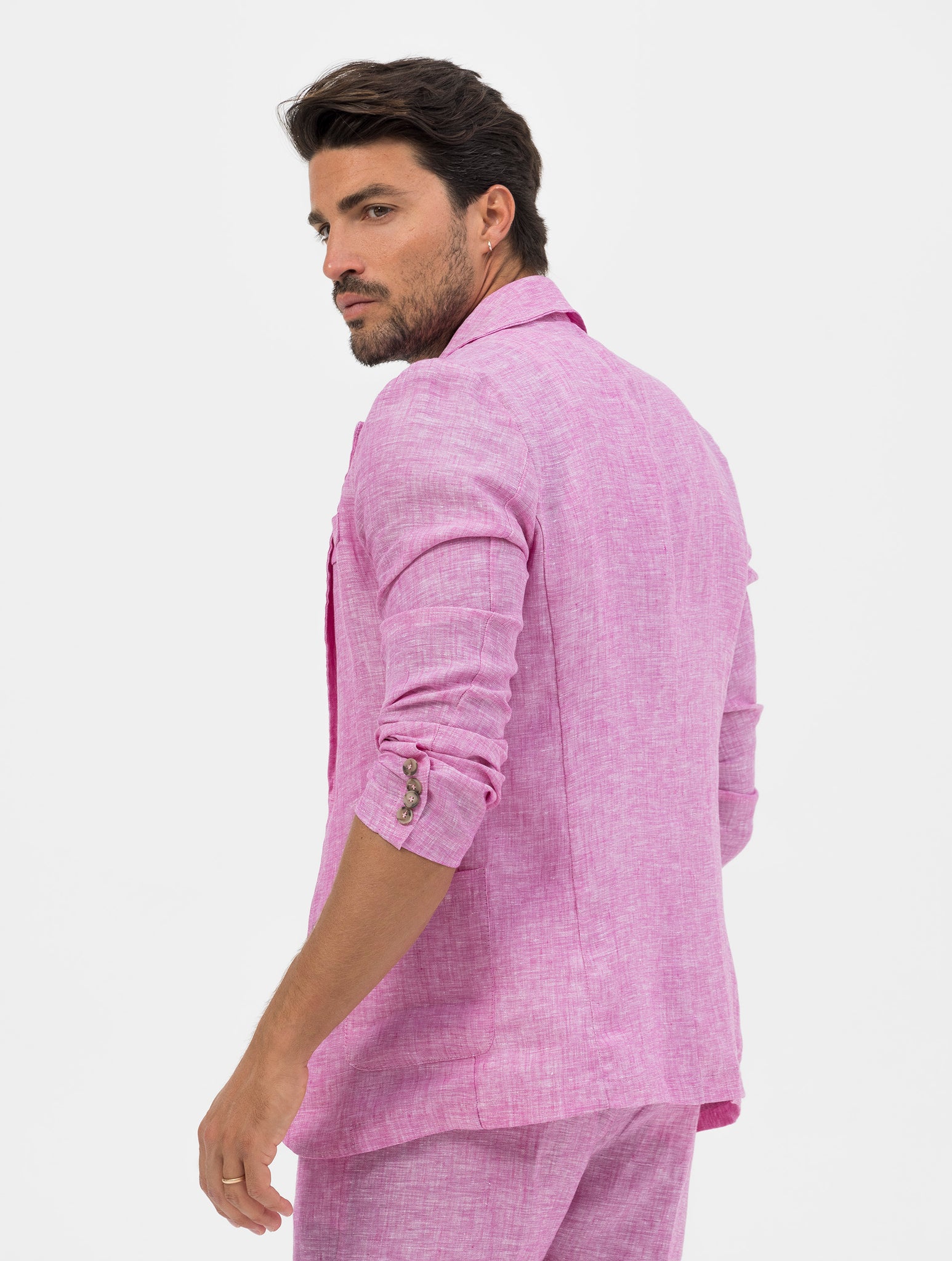 FEDRO EINREIHIGER BLAZER ROSA