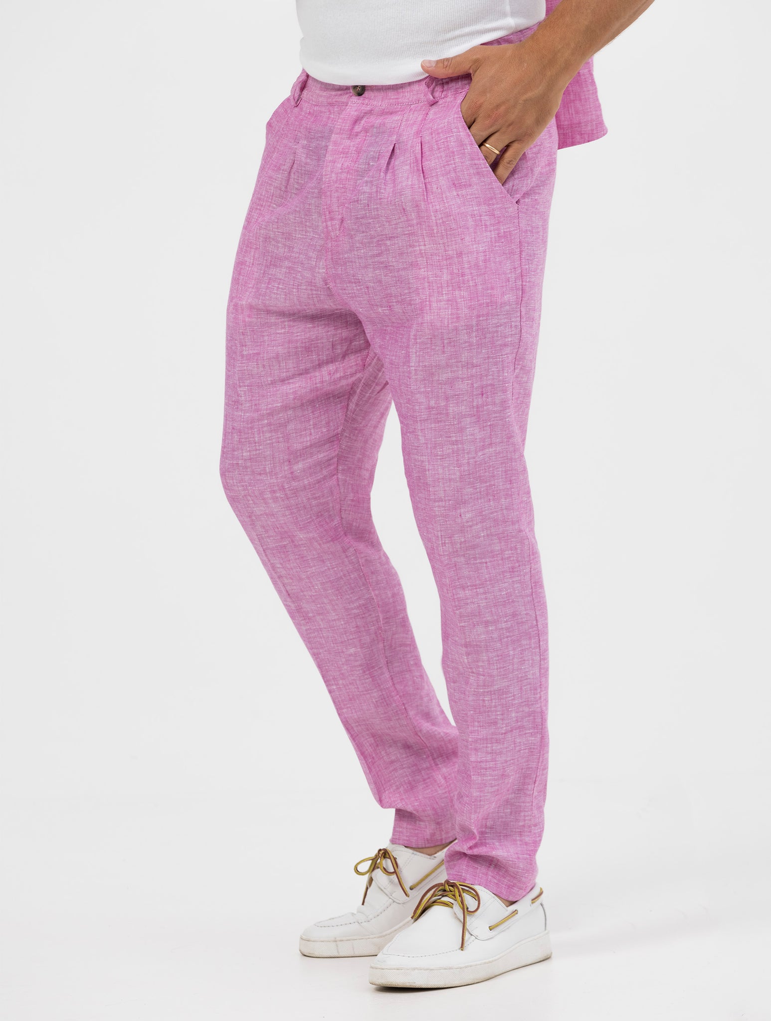 FEDRO PANTALON DÉCONTRACTÉ EN ROSE