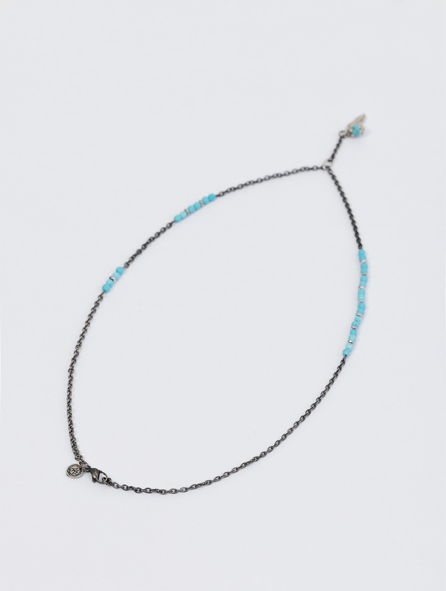 COLLIER TURQUOISE AVEC PLUME