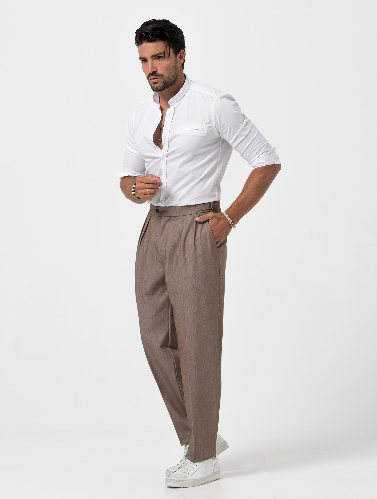 NICK FORMAL PANTS IN BROWN