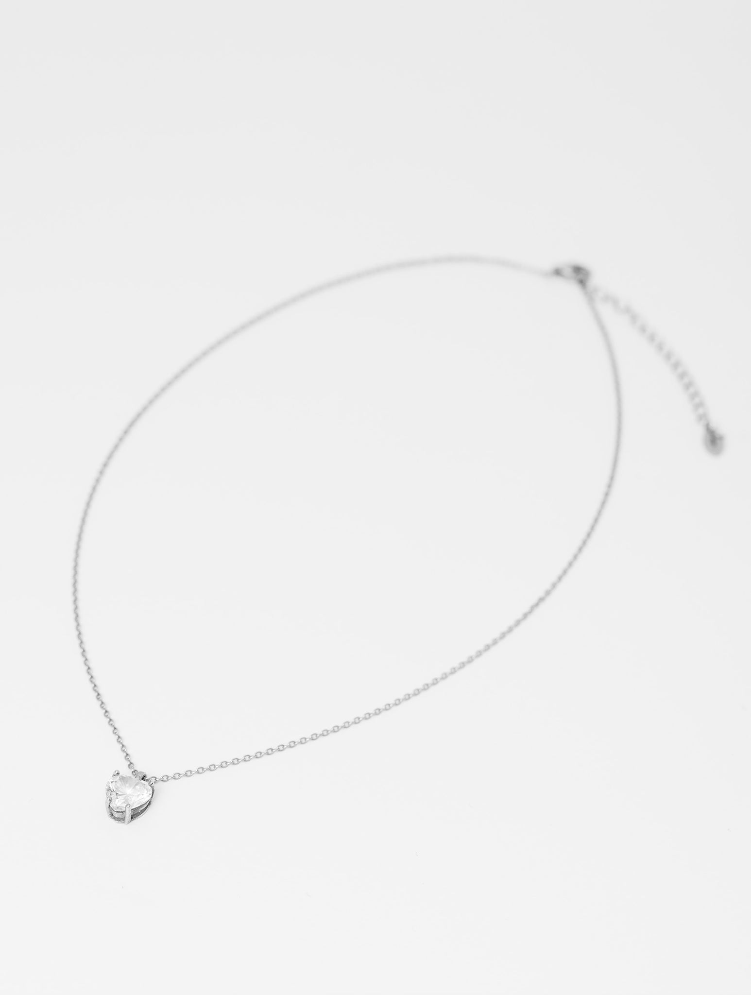 FLEUR COLLIER EN ARGENT AVEC COEUR