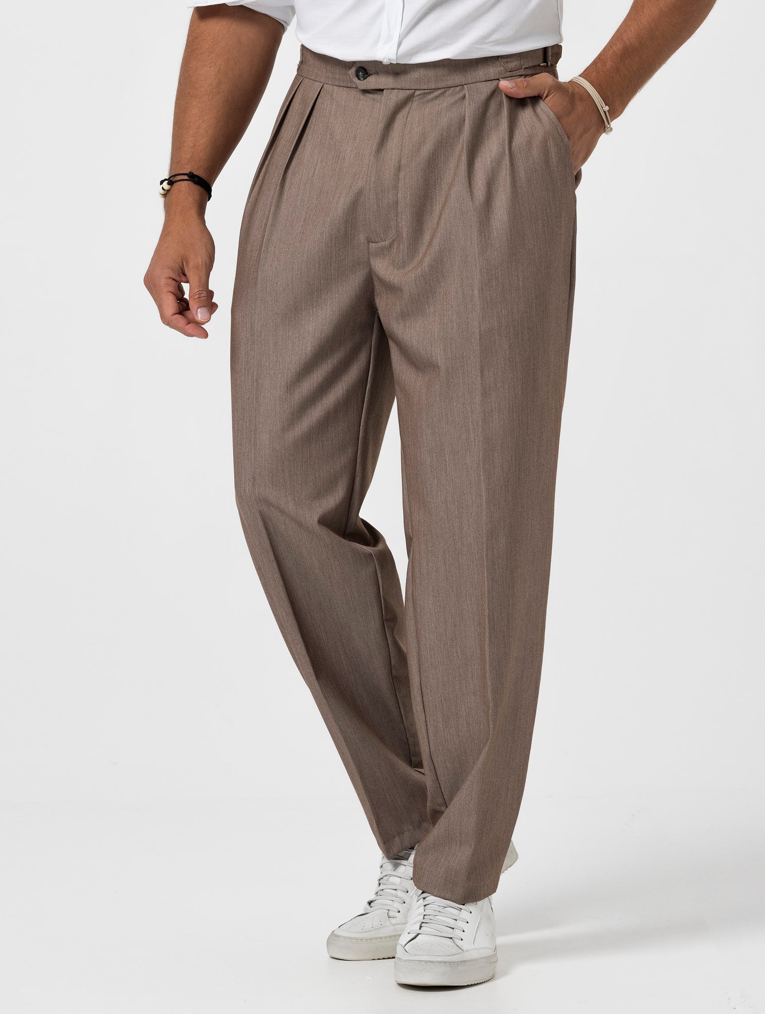 NICK FORMAL PANTS IN BROWN