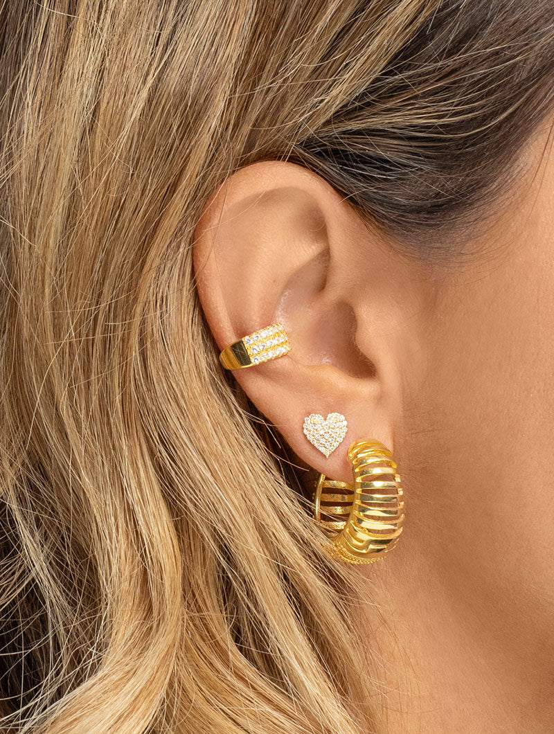 JOI EARCUFF IN GOLD WITH ZIRCON