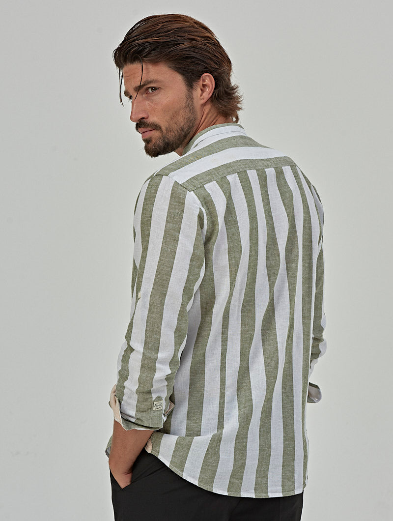 KYLE STRIPED SHIRT IN GREEN