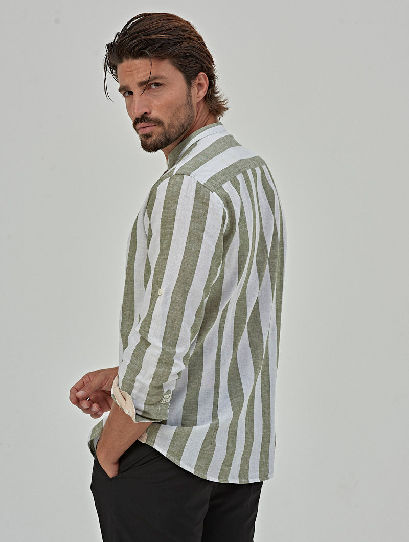 KYLE STRIPED SHIRT IN GREEN