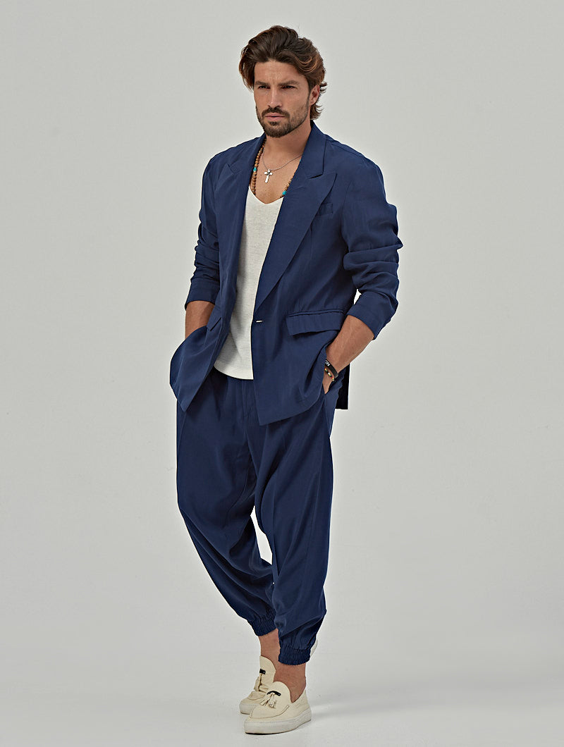 ATTICUS CASUAL PANTS IN BLUE NAVY