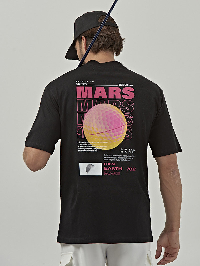 MARS T-SHIRT HENLEY EN NOIR