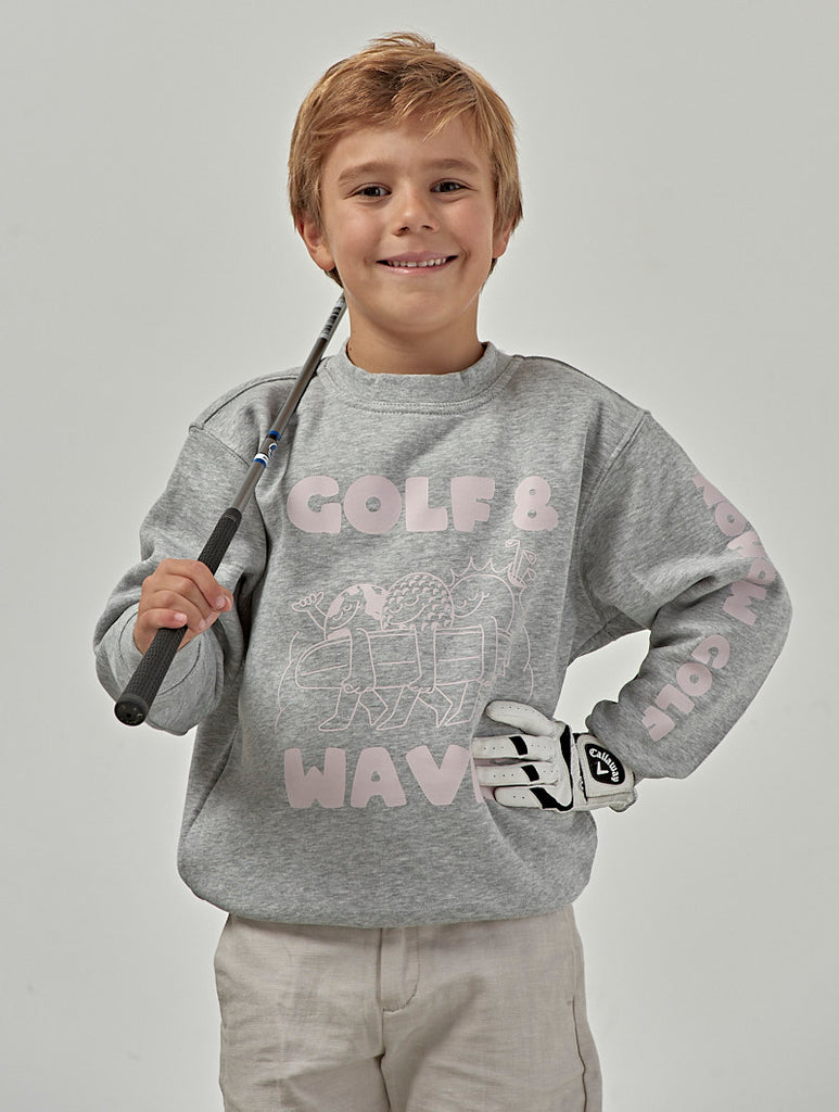 SUDADERA GOLF WAVES EN GRIS CLARO