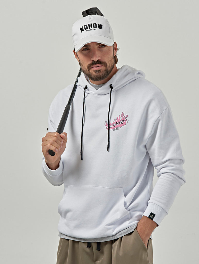 FOORE SUDADERA CON CAPUCHA EN BLANCO