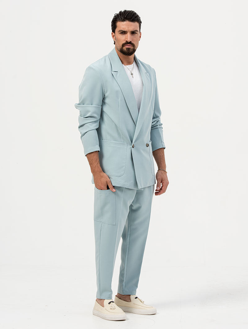 JEREMIAH DOUBLE BREASTED SUIT IN LIGHT BLUE