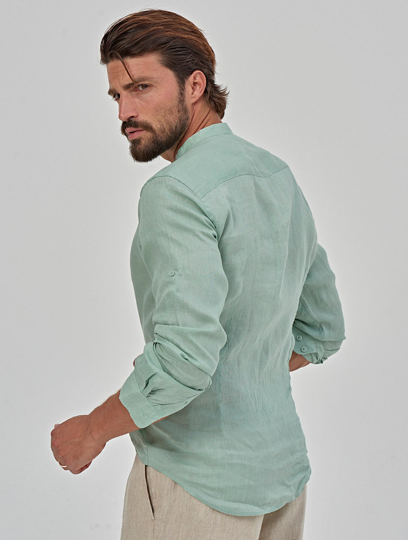 Chemise vert menthe homme sale