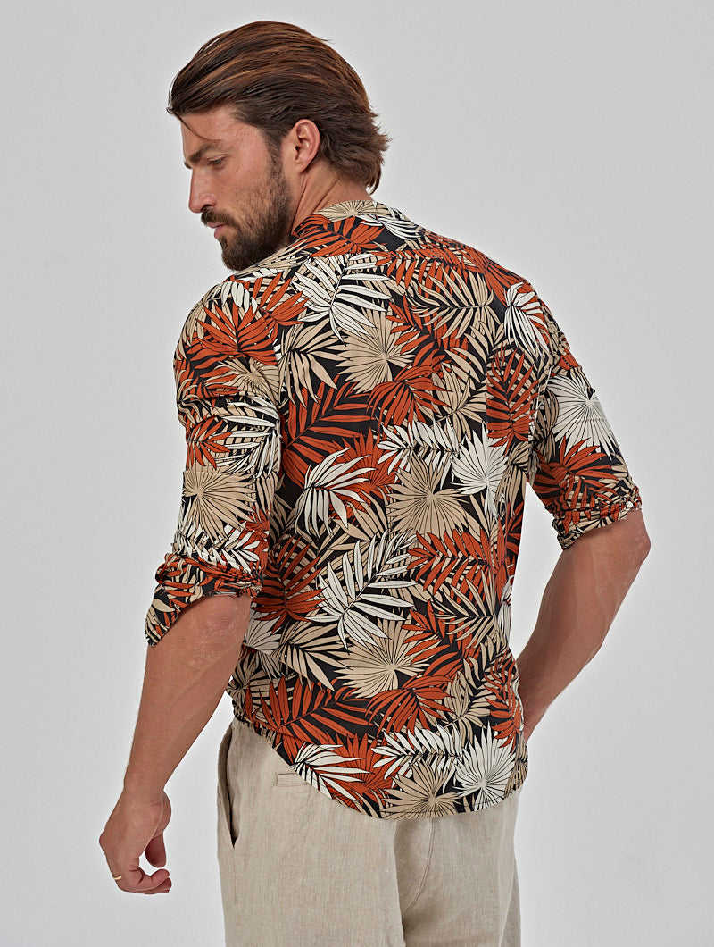 RIVER PRINTED SHIRT WITH PALM