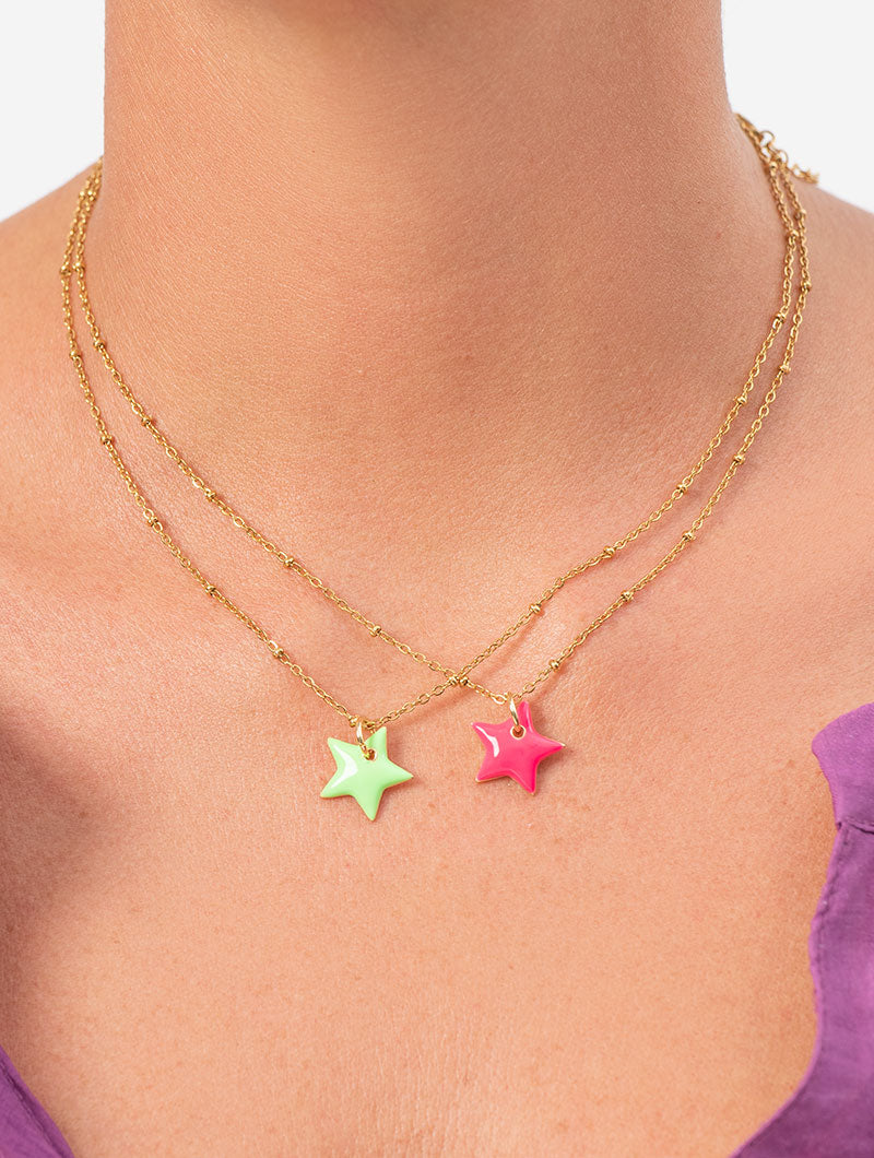 LIME STAR NECKLACE IN GOLD