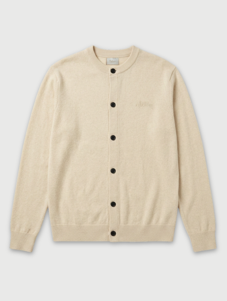 LIGHTWEIGHT CARDIGAN IN BEIGE MELANGE