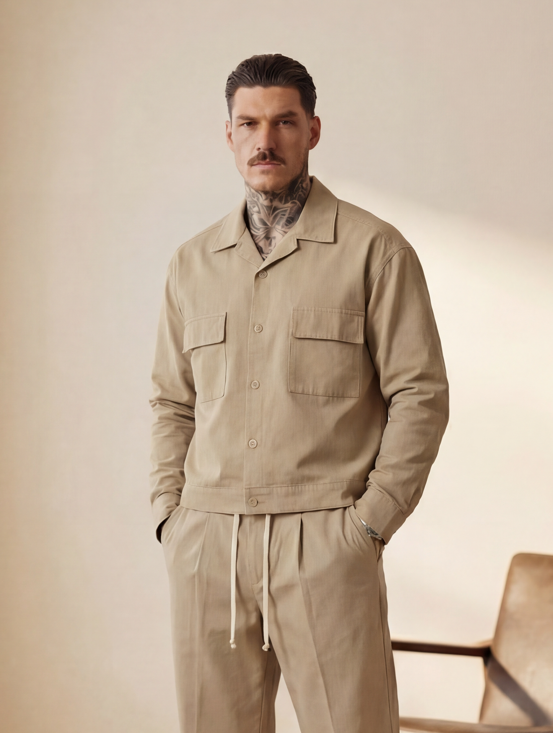 ALAIN OVER SHIRT IN CAMEL