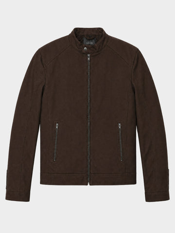 BIKER JACKET IN BROWN