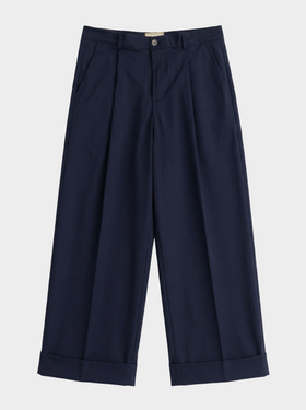 TECH WIDE LEG PANTS IN NAVY